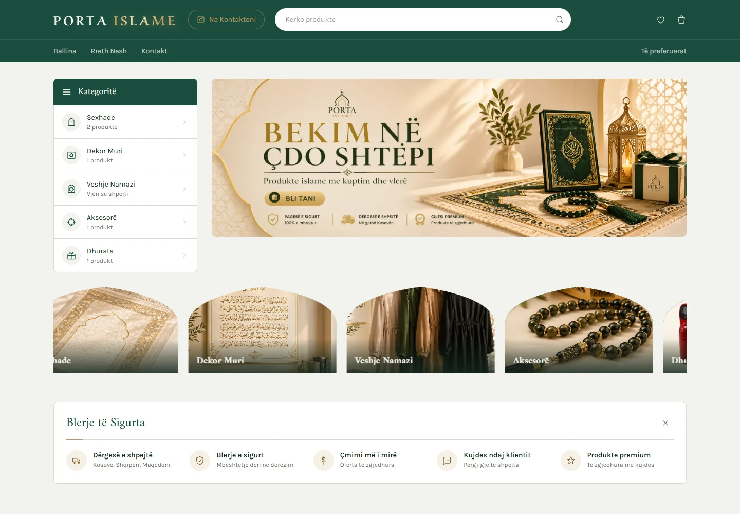 Porta Islame — website screenshot